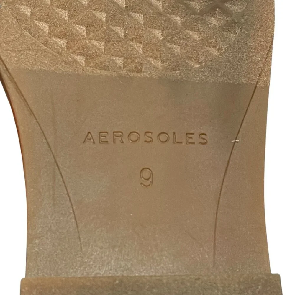 Aerosoles Women's Carder Faux Suede Flat Sandal Sz 9